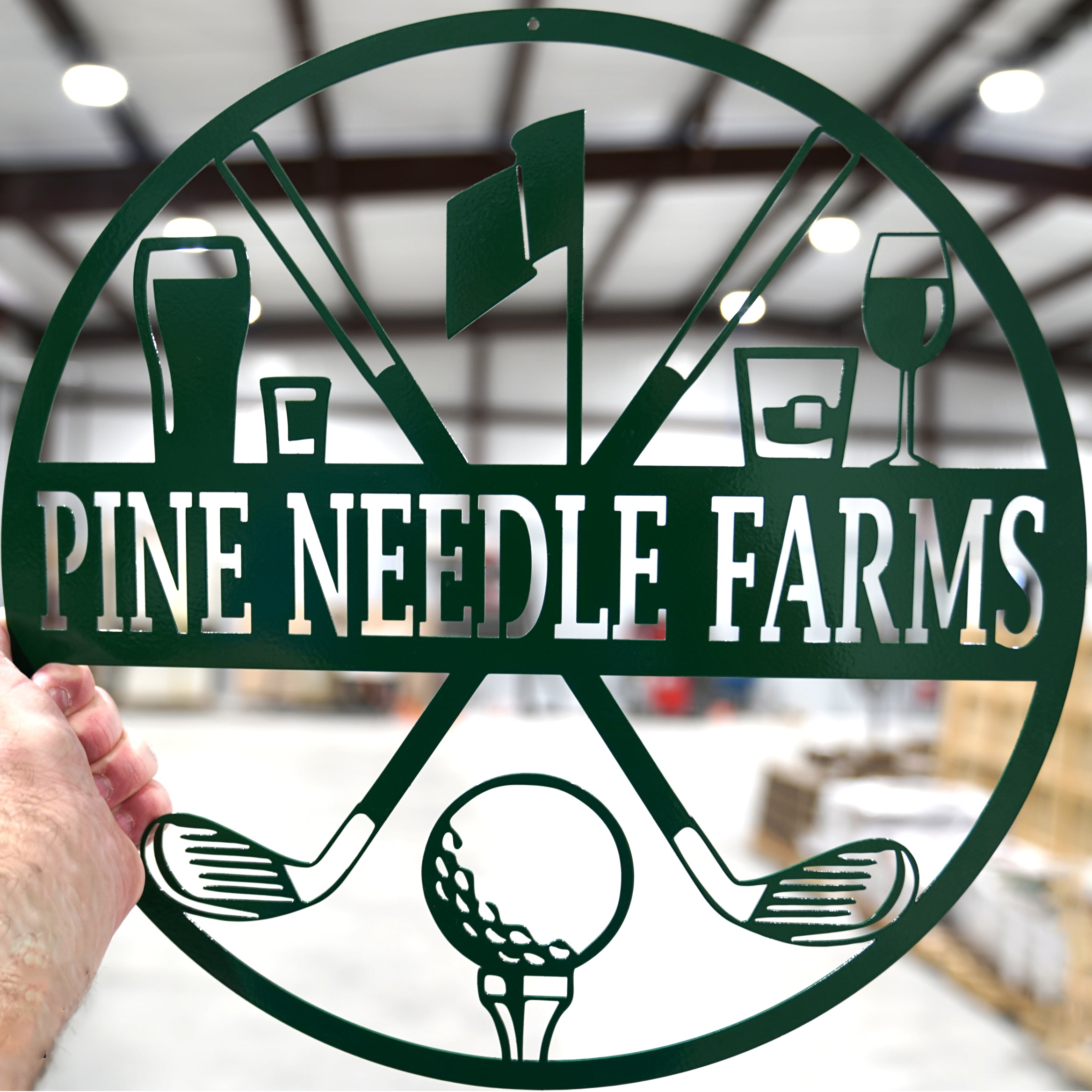 Golf 19th Hole Custom Name Metal Sign