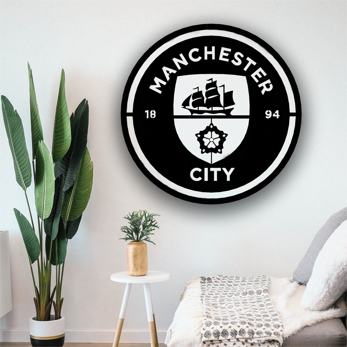 Classic Football Team Metal Wall Sign