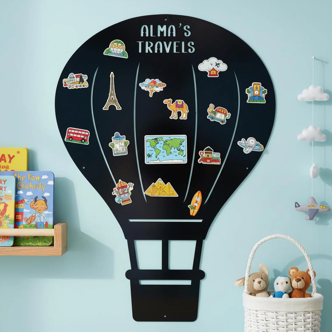 Owl Topped Multi-Tier Metal Magnet Board