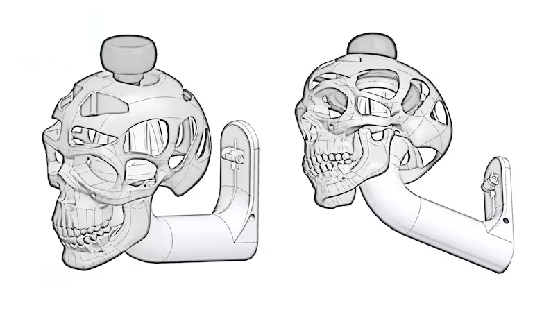 3D Skull Helmet Display Package