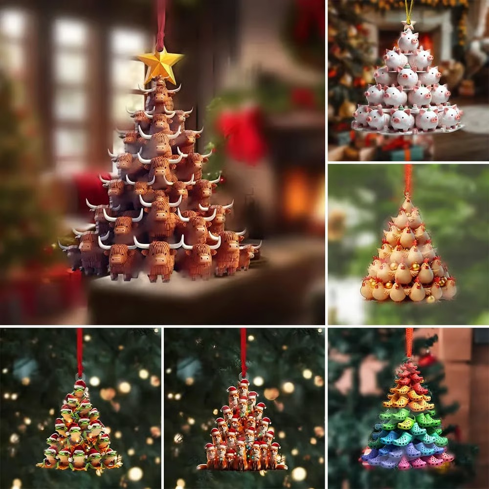 Stacking Animal Christmas Ornaments