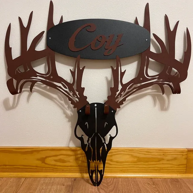 Personalized Metal Deer Skull Rack-The Best Gift For Family