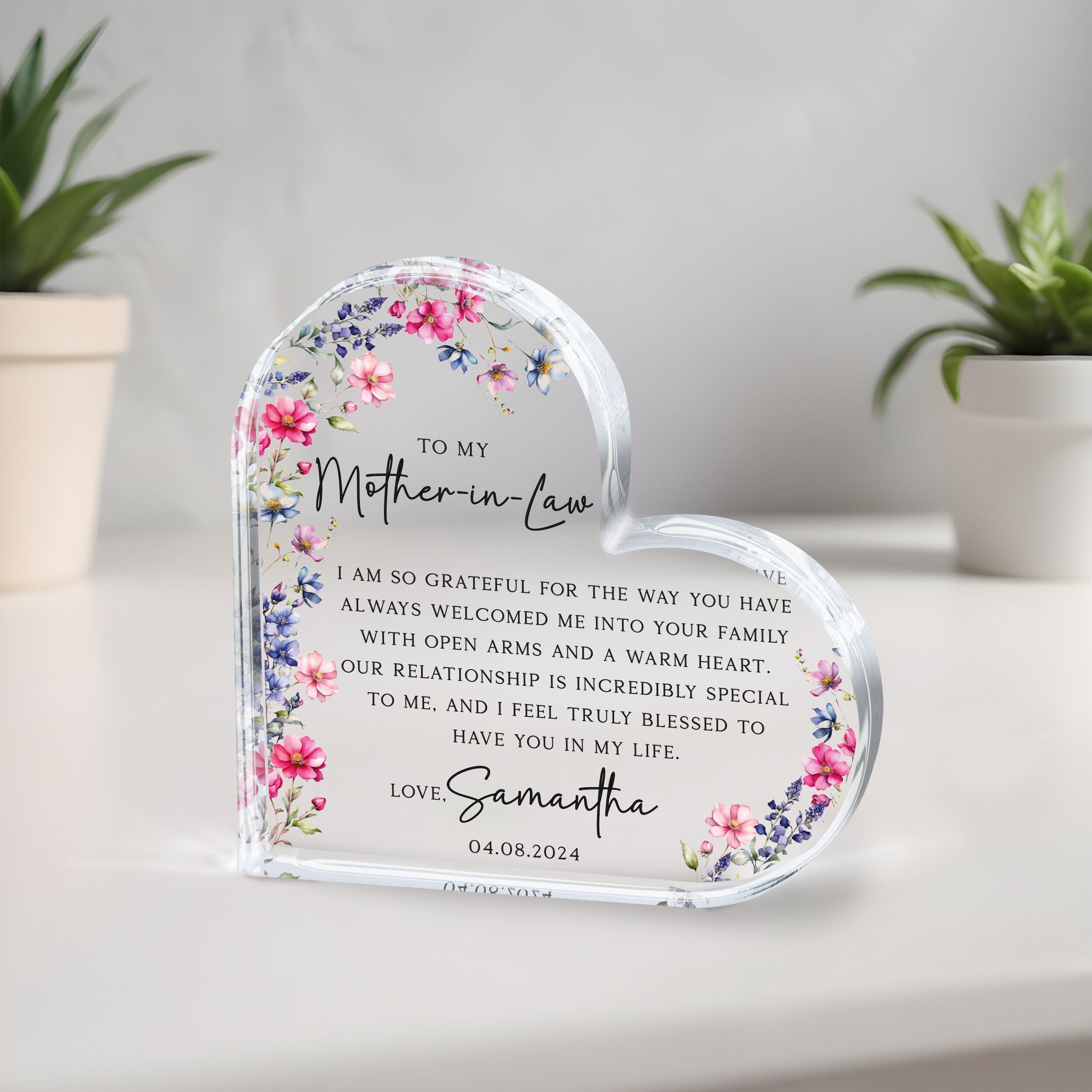Personalized Mother of the Groom Gift Plaque