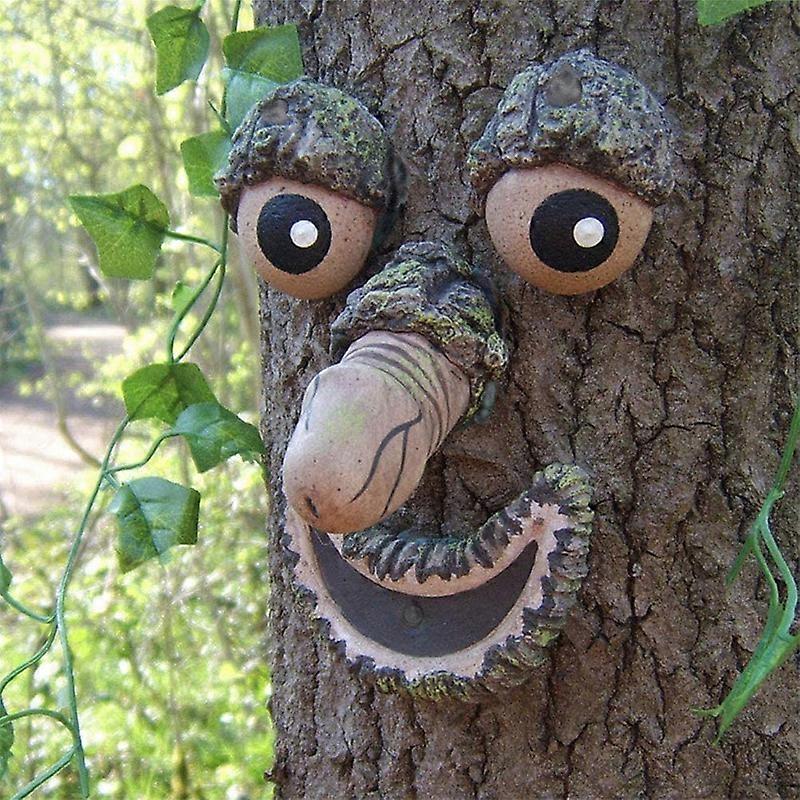 Tree Face Decor Outdoor Tree Faces Trees Yard Art Statues Garden Cute Funny Crea