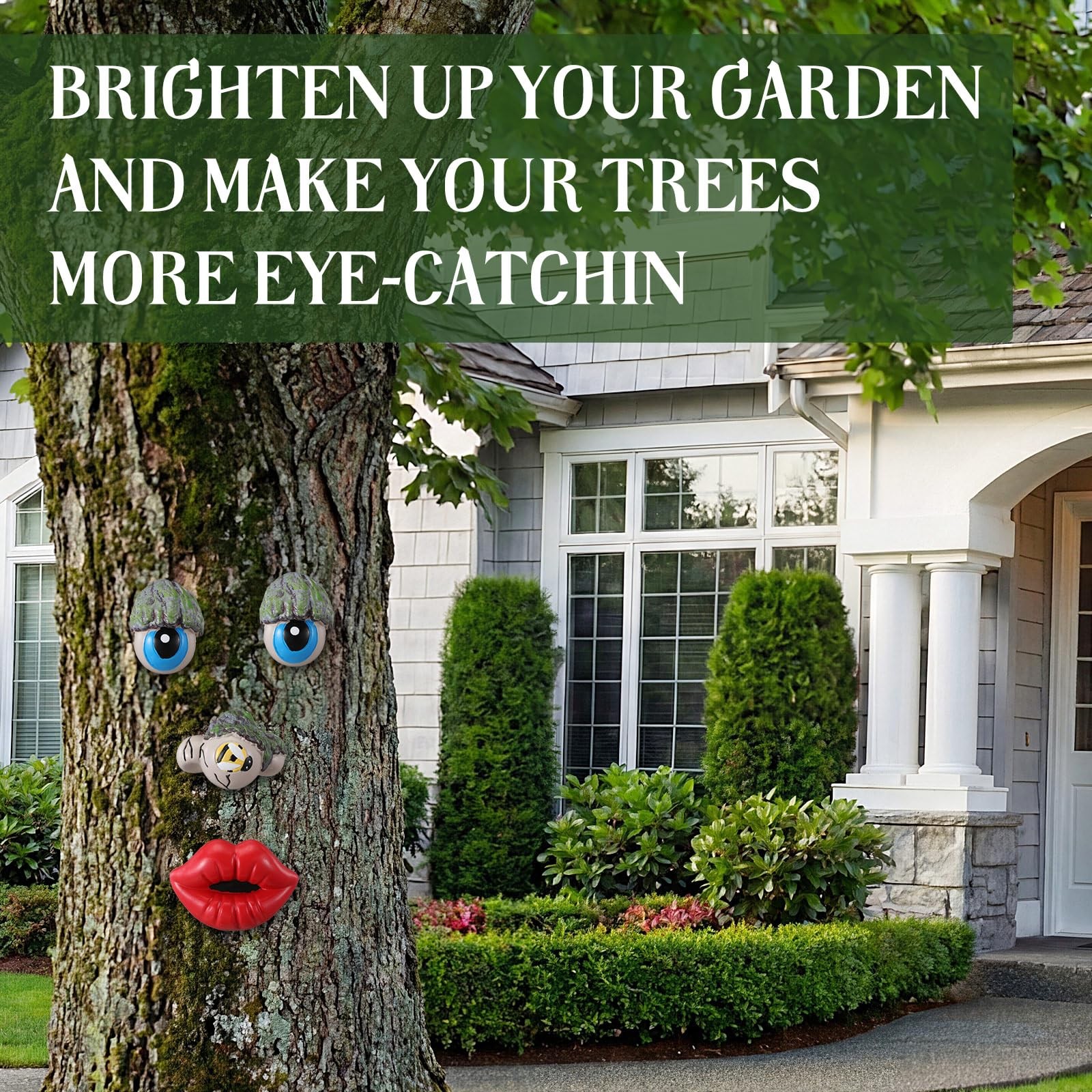 Tree Face Decor Outdoor Tree Faces Trees Yard Art Statues Garden Cute Funny Crea