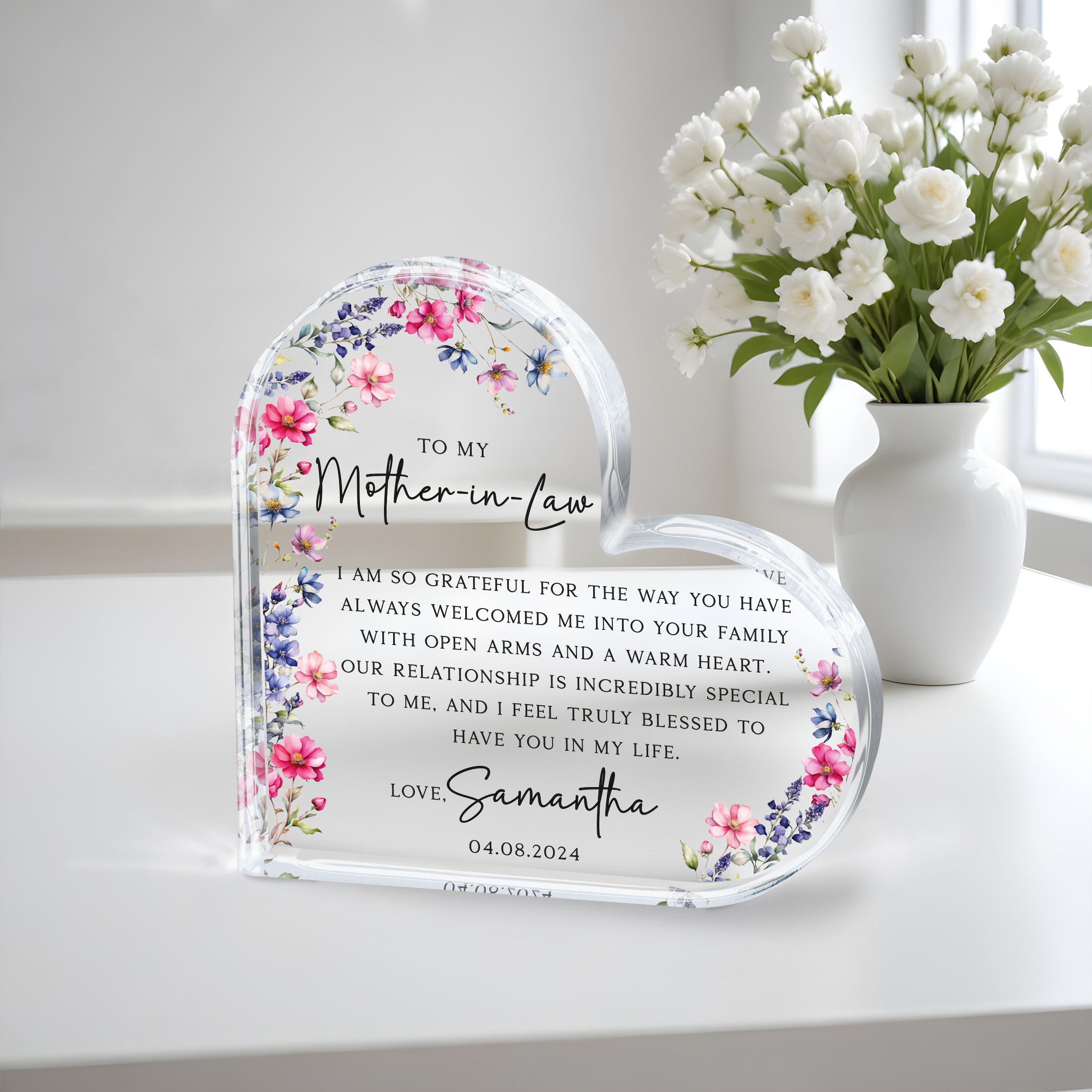 Personalized Mother of the Groom Gift Plaque