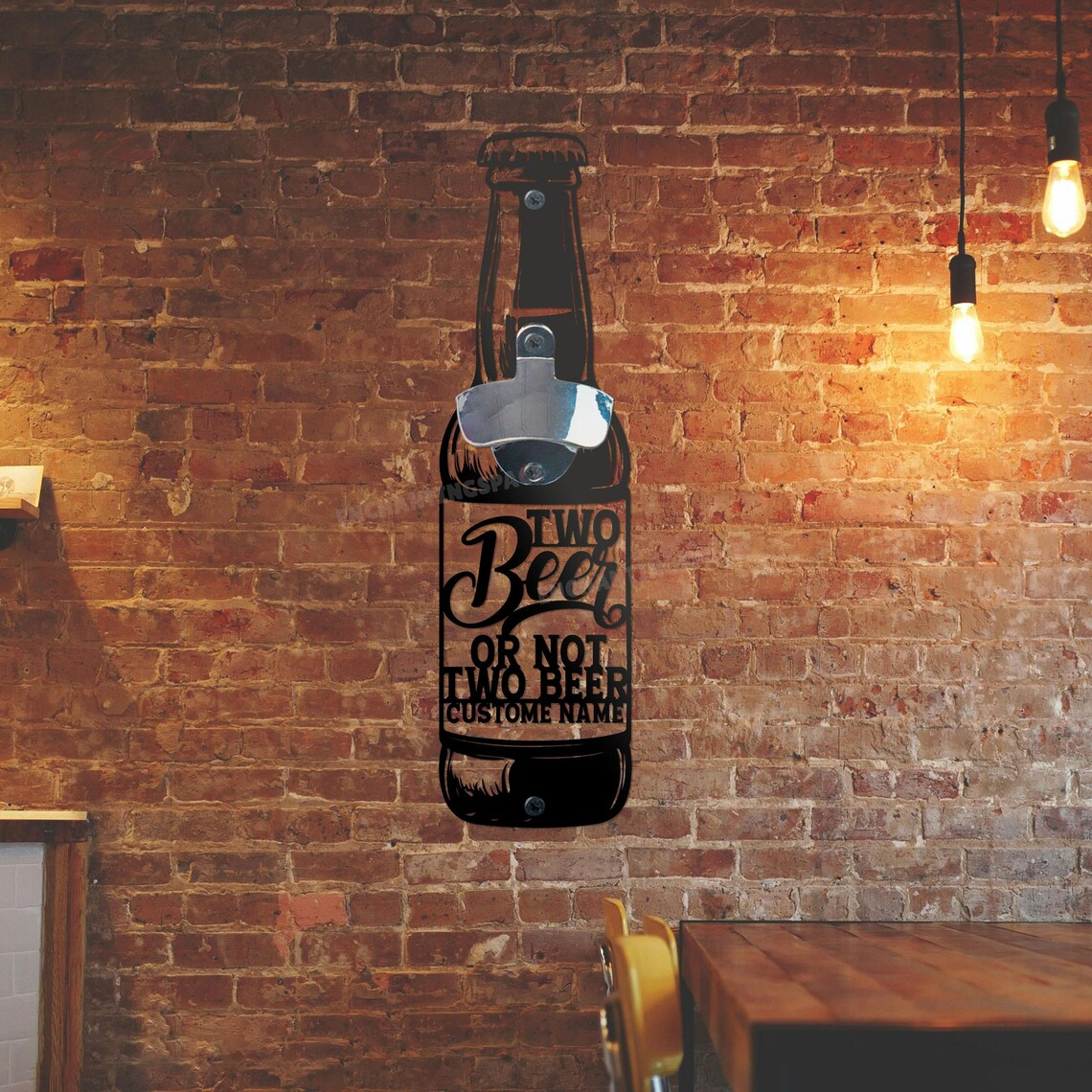 Customizable Fun-Themed Wall-Mounted Beer Opener
