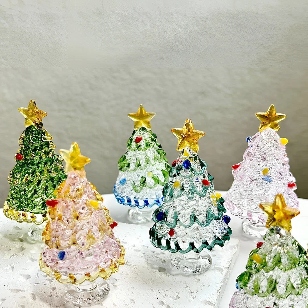 Cute Handmade Glass Christmas Tree Ornament