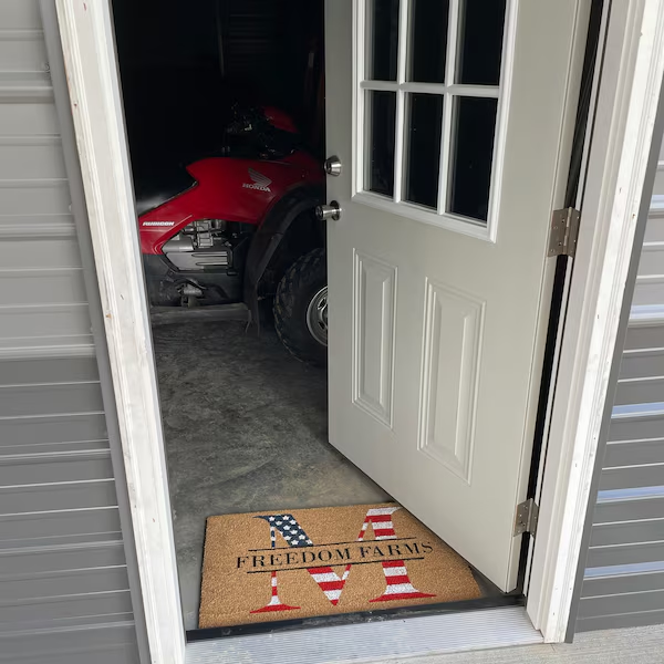 American Flag Last Name Personalized Doormat