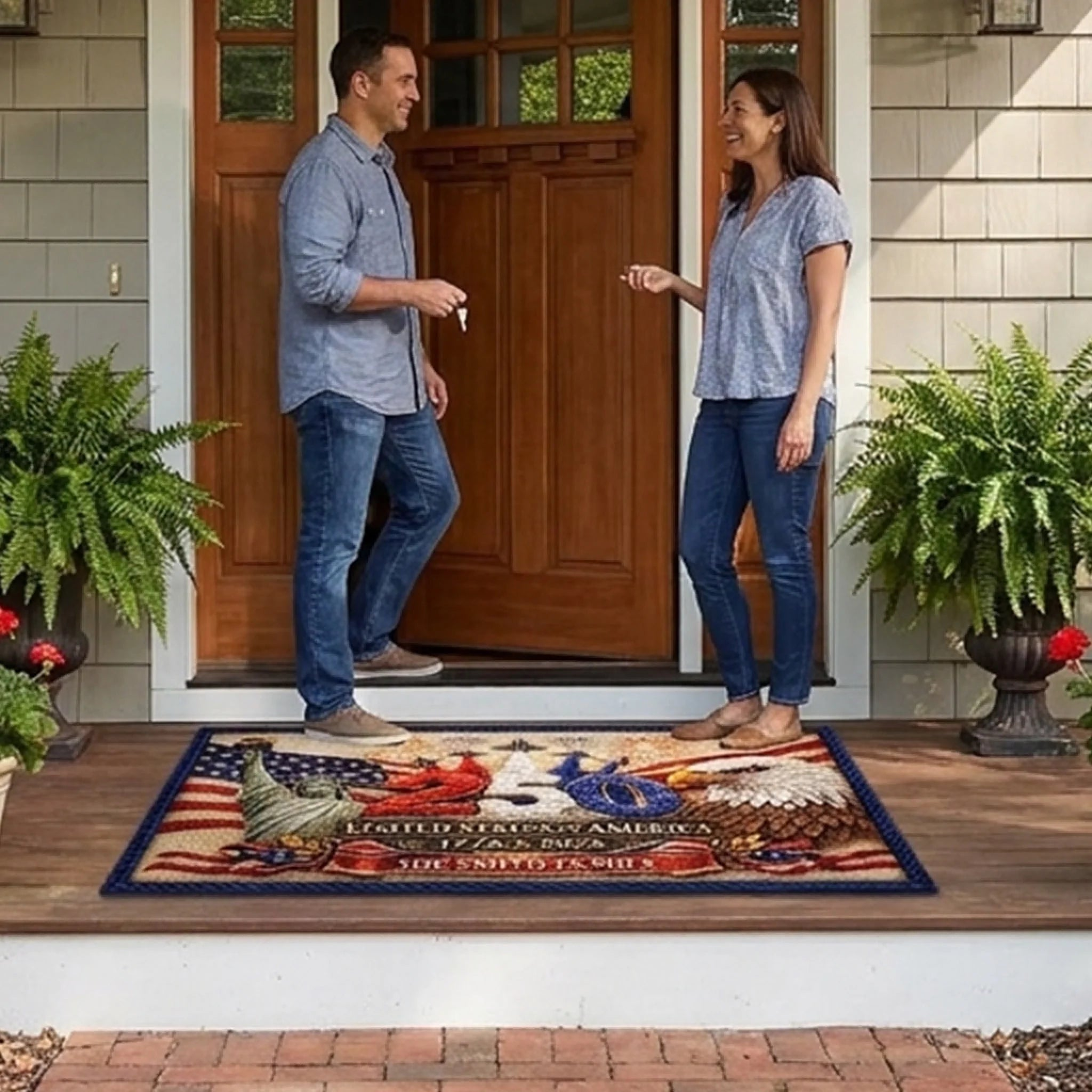 Personalized Home Decor Decorative Mat - Custom America 250th Anniversary Gifts
