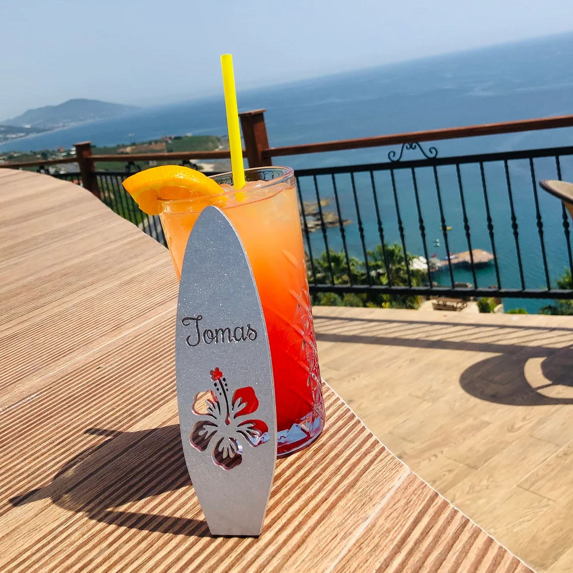 Custom Summer Surfboard Seat Cards Party Decorations