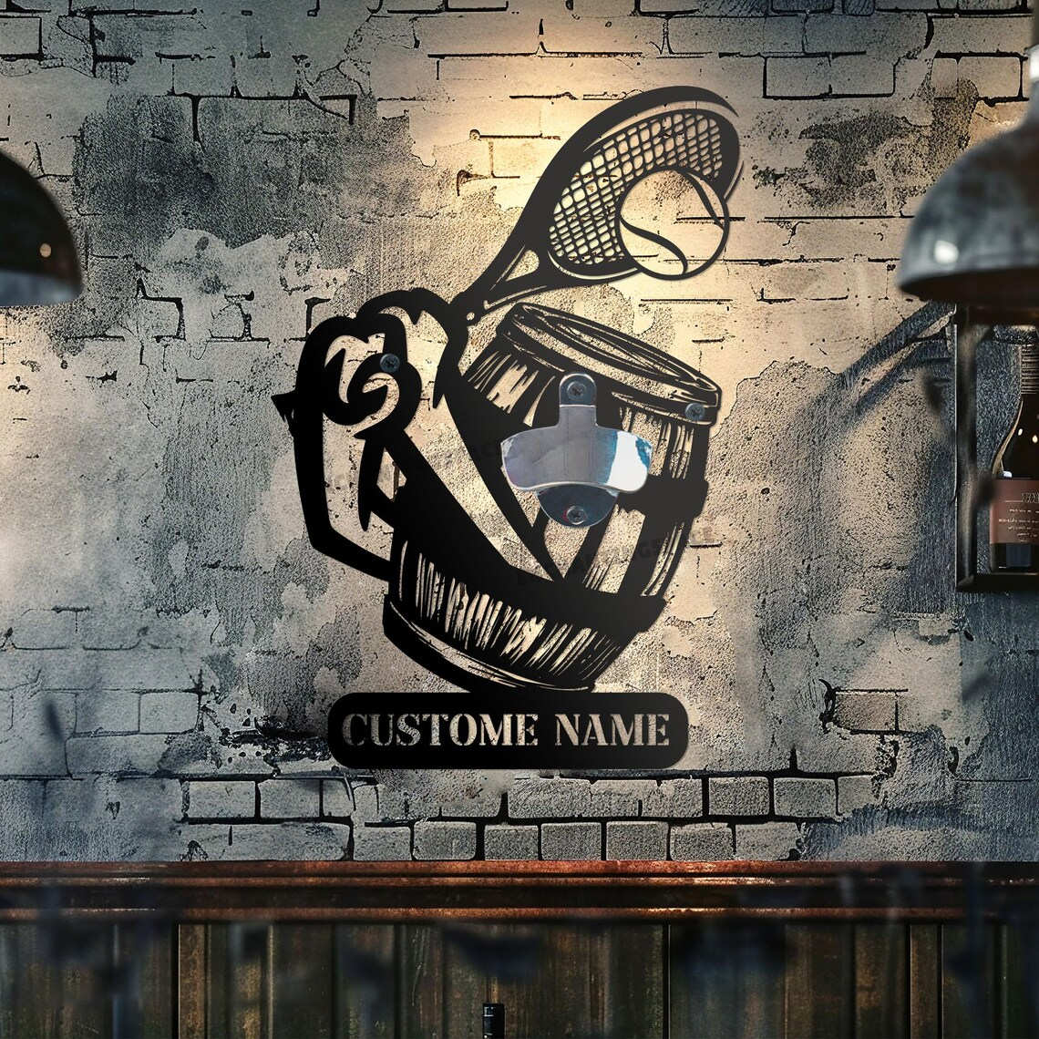 Customizable Fun-Themed Wall-Mounted Beer Opener