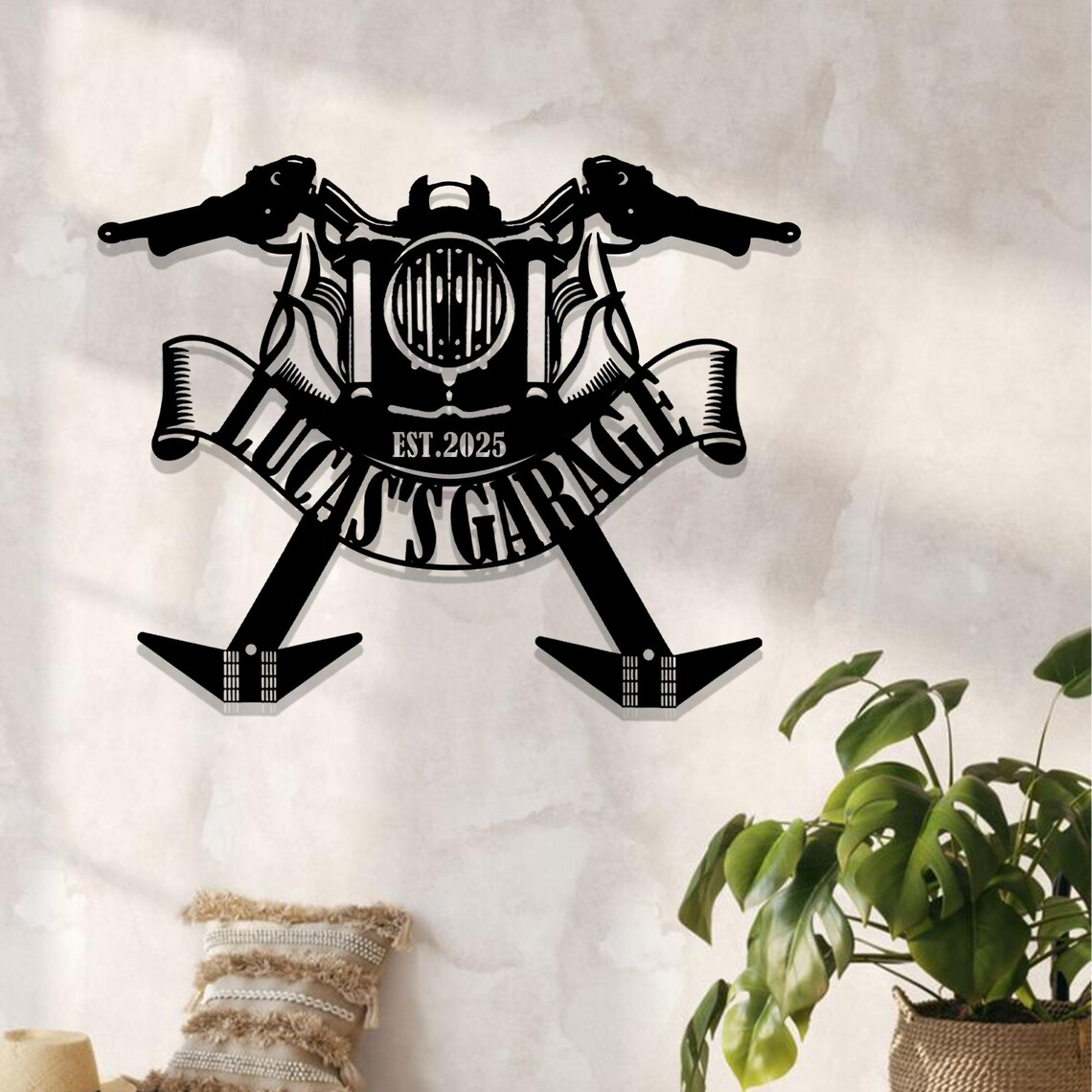 Custom Metal Motorcycle Helmet Rack