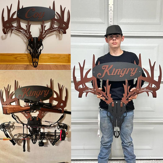 Personalized Metal Deer Skull Rack-The Best Gift For Family