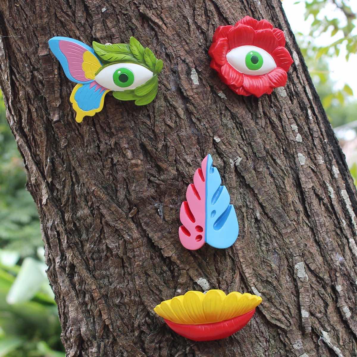 Funny Tree Face: Goofy Outdoor Garden Art Decoration