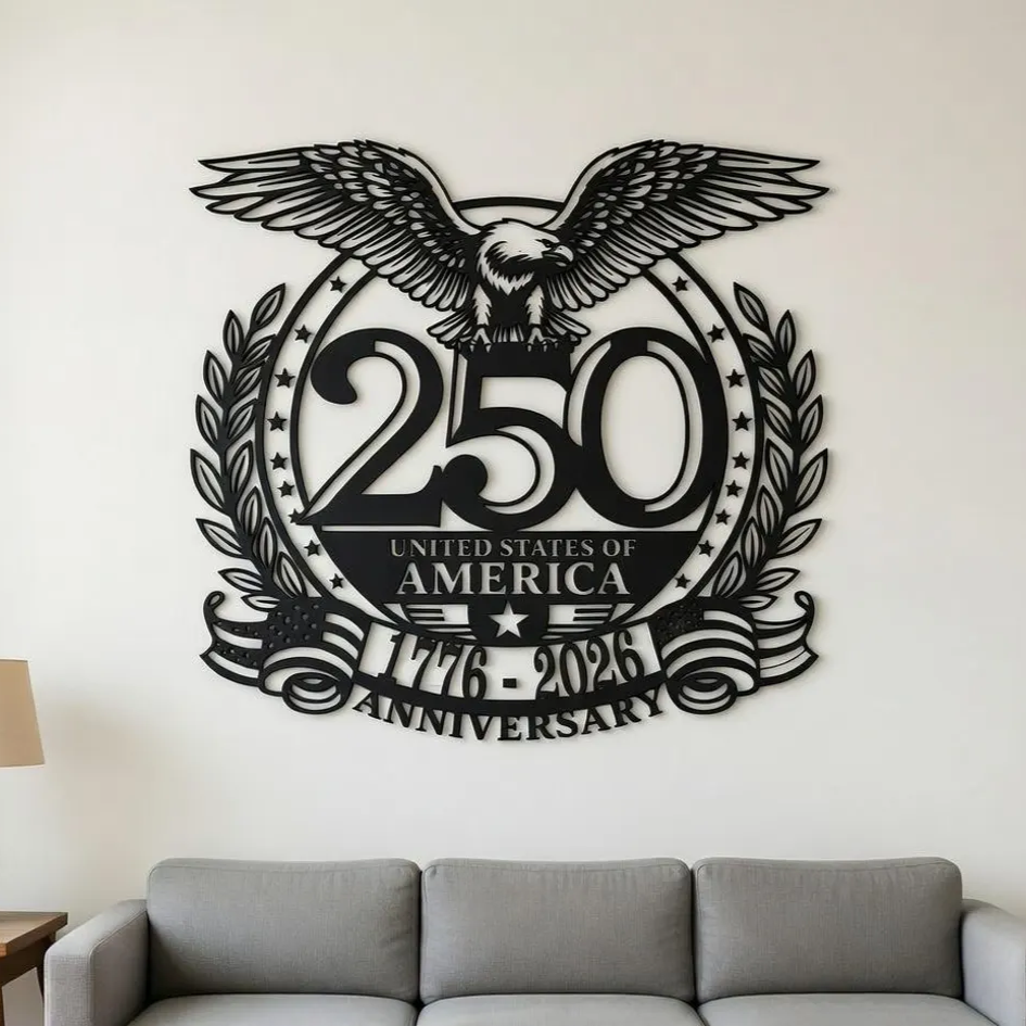 USA 250th Anniversary 1776-2026 Metal Wall Art Sign