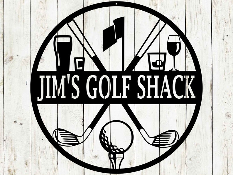 DINOZOZO Golf 19th Hole Bar Mancave Custom Metal Signs
