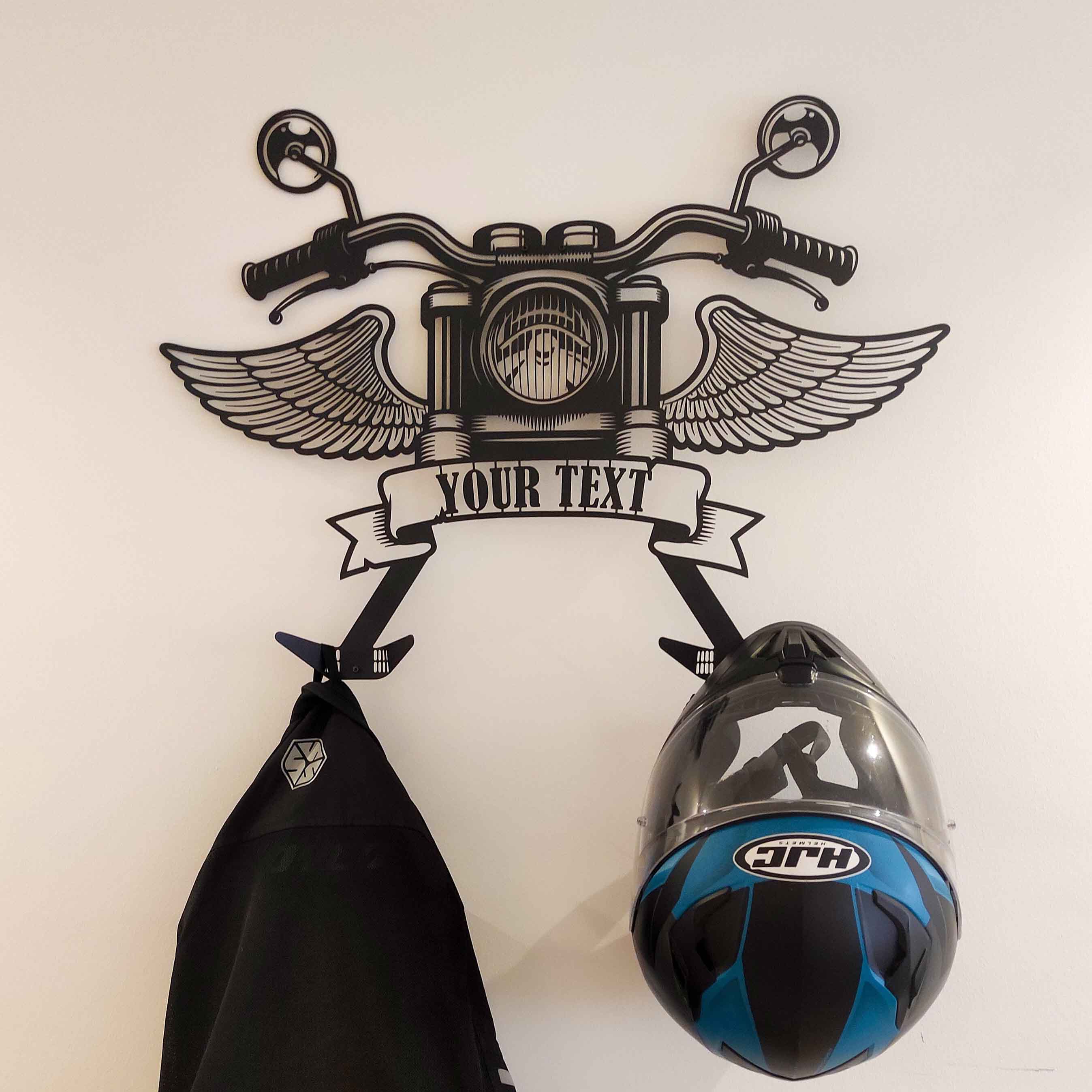 🏍Custom Helmet Holder, Metal Motorcycle Wall Decor