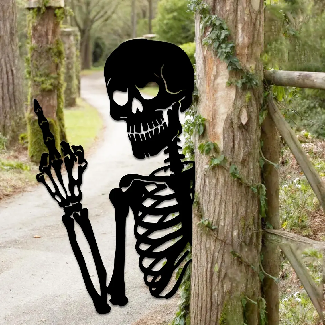 Funny Middle Finger Peeping Animal Metal ag