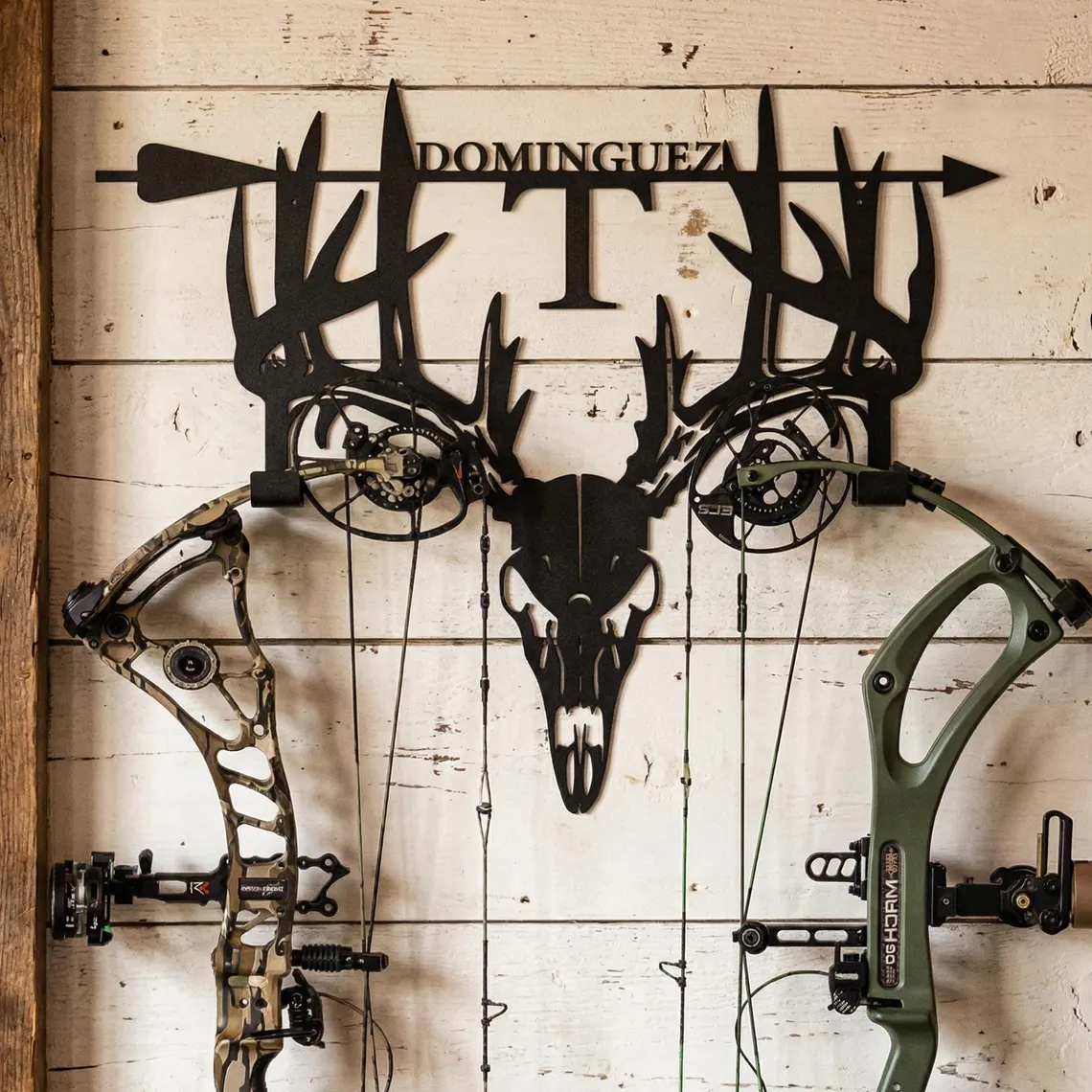 2026 New Personalized Deer Skull Metal Bow Hanger
