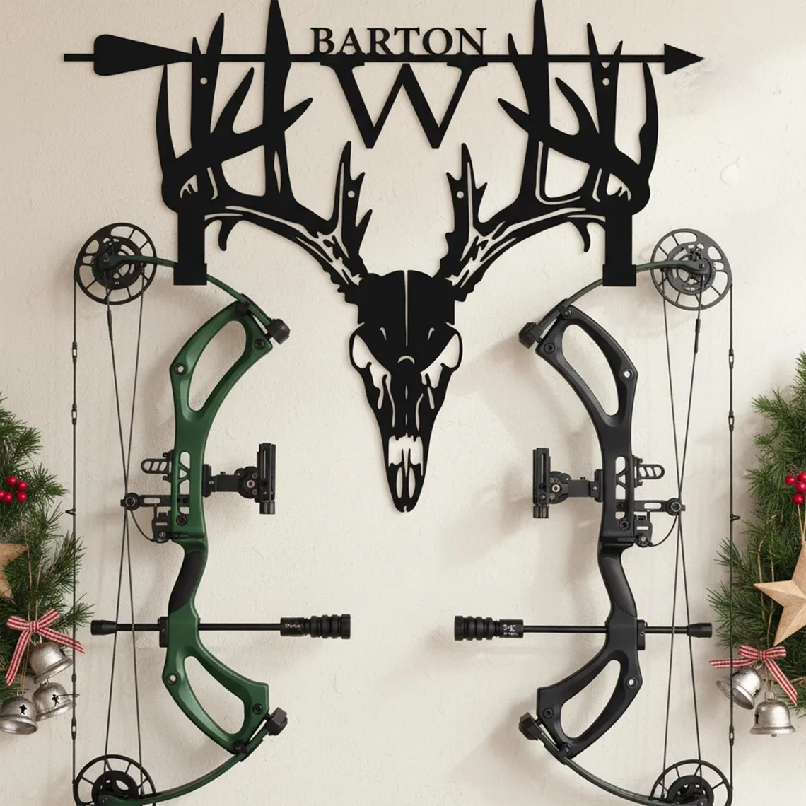 2026 New Personalized Deer Skull Metal Bow Hanger