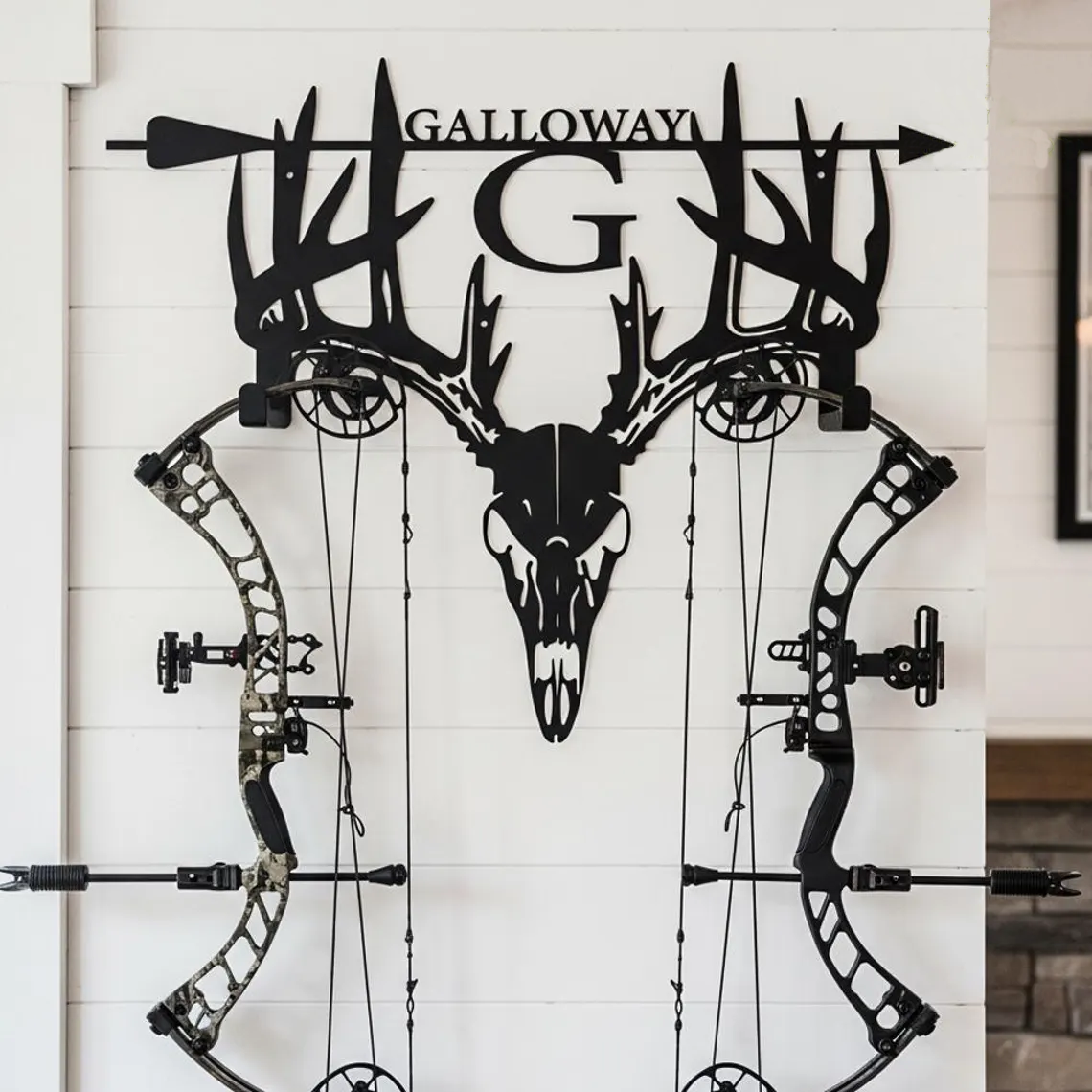 2026 New Personalized Deer Skull Metal Bow Hanger