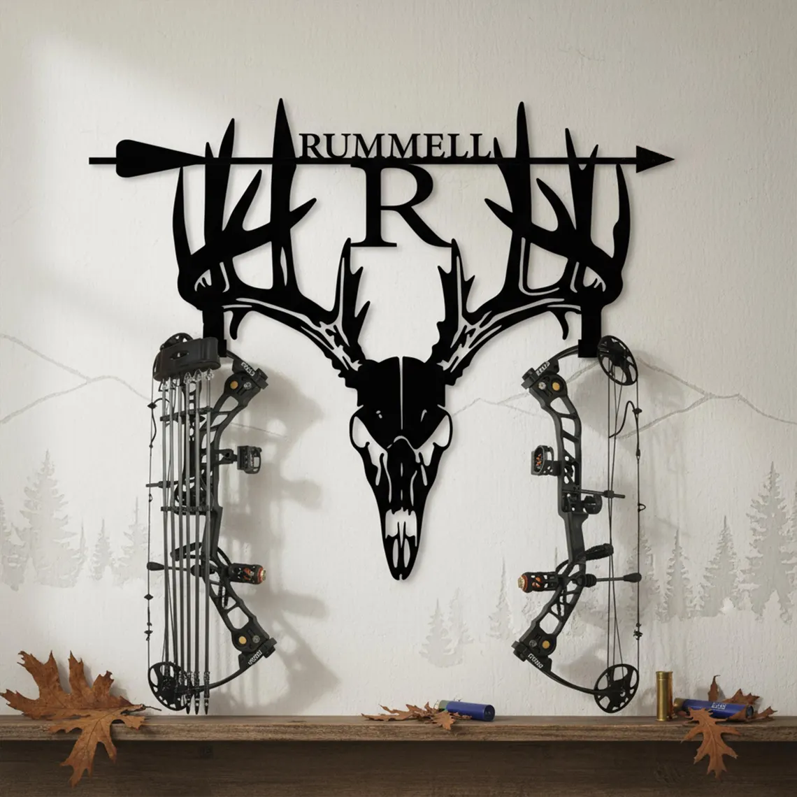 2026 New Personalized Deer Skull Metal Bow Hanger