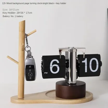 Automatic Page Flipping Mechanical Clock Balance Calendar 