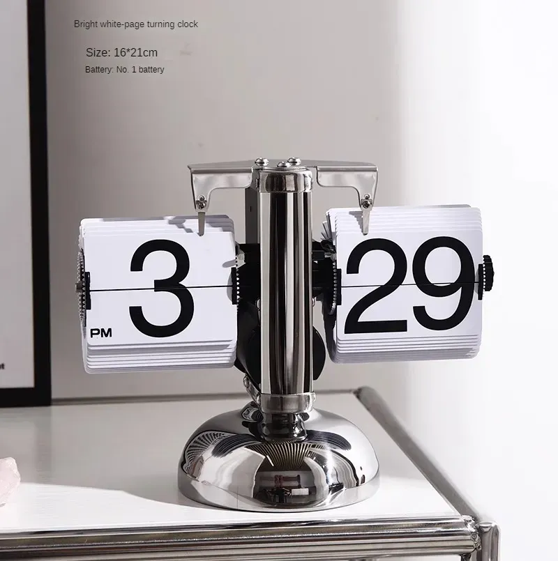 Automatic Page Flipping Mechanical Clock Balance Calendar 