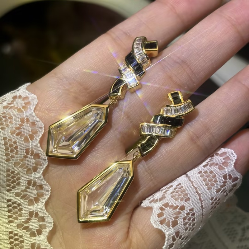 Original Design - Art Deco Dangle Earrings (2 Color Options)