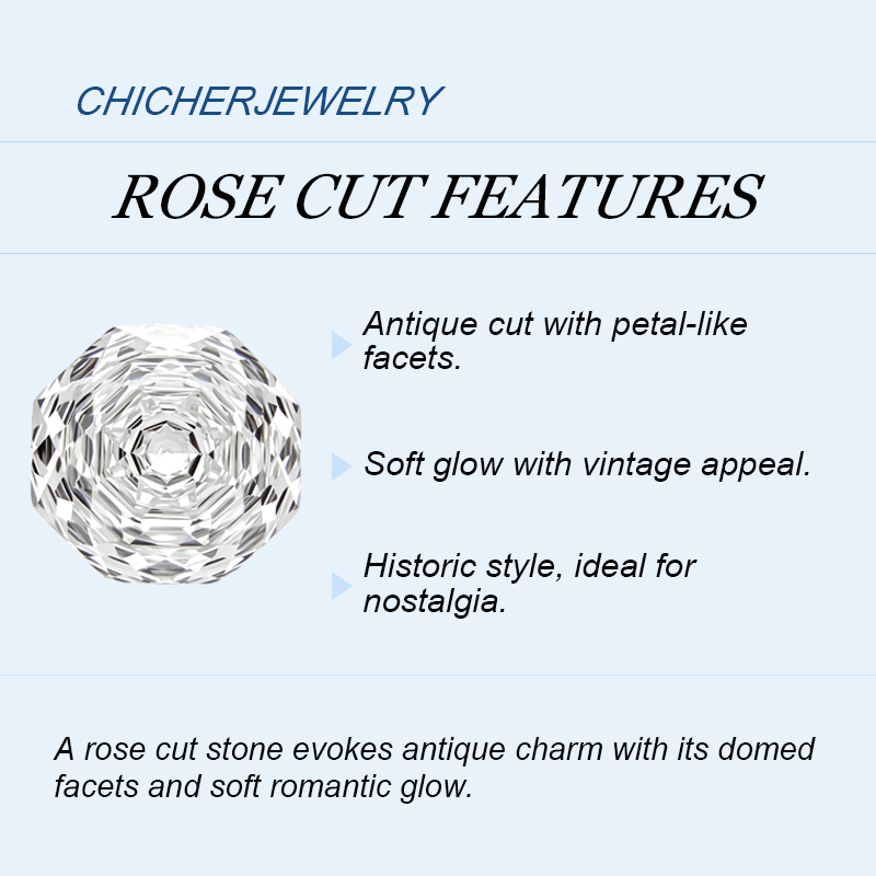 5ct Rose Cut White Sapphire Three-Stone Engagement Ring
