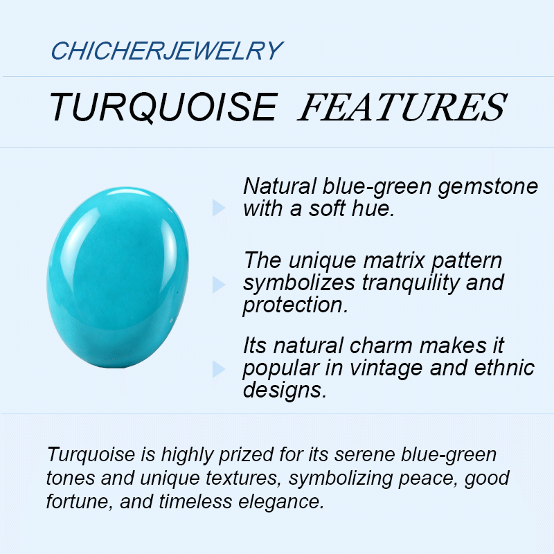 Oval Cabochon Turquoise & White Sapphire Halo Ring