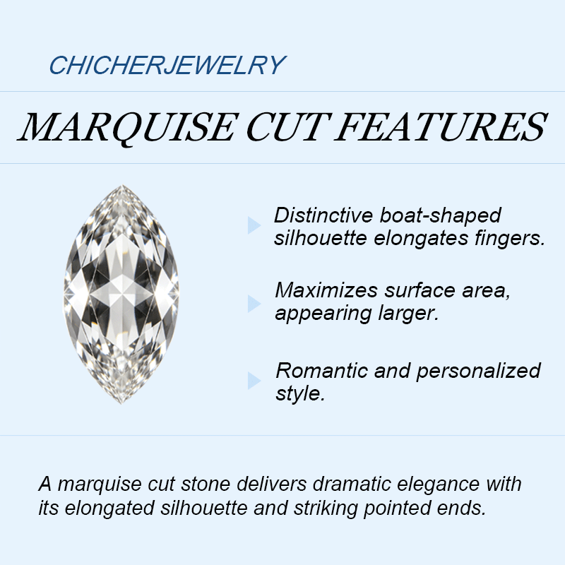4ct Marquise Cut White Sapphire Wedding Set/5pcs
