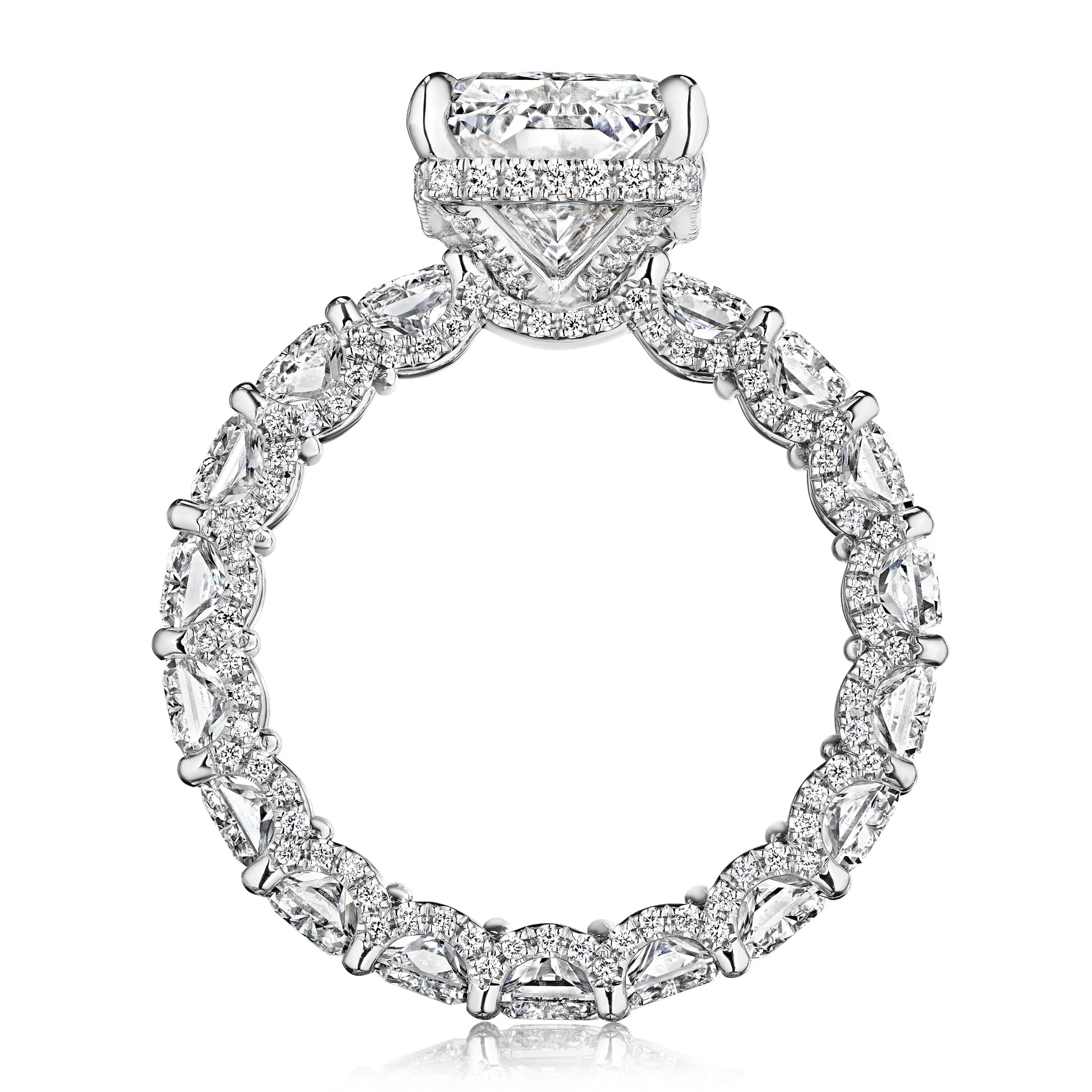 5ct Radiant Cut White Sapphire Engagement Ring