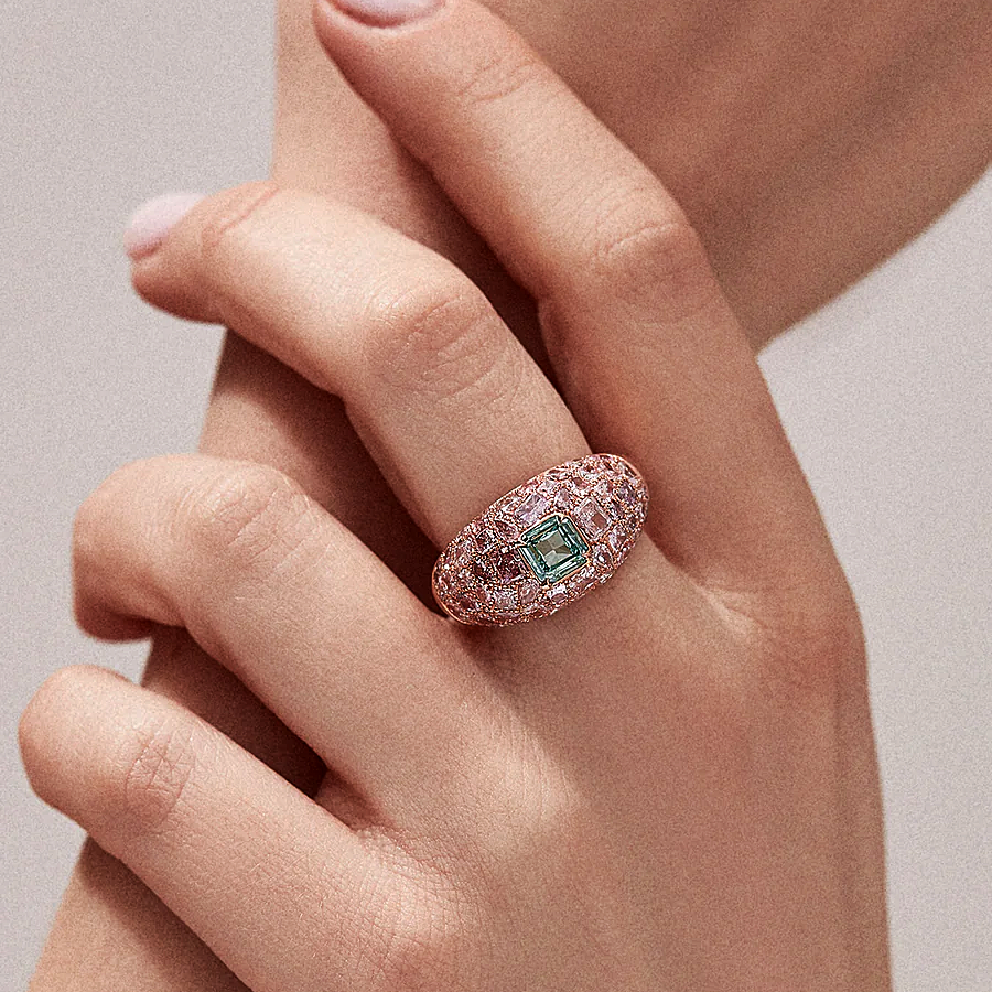 2ct Asscher Cut Aquamarine Sapphire Cocktail Ring