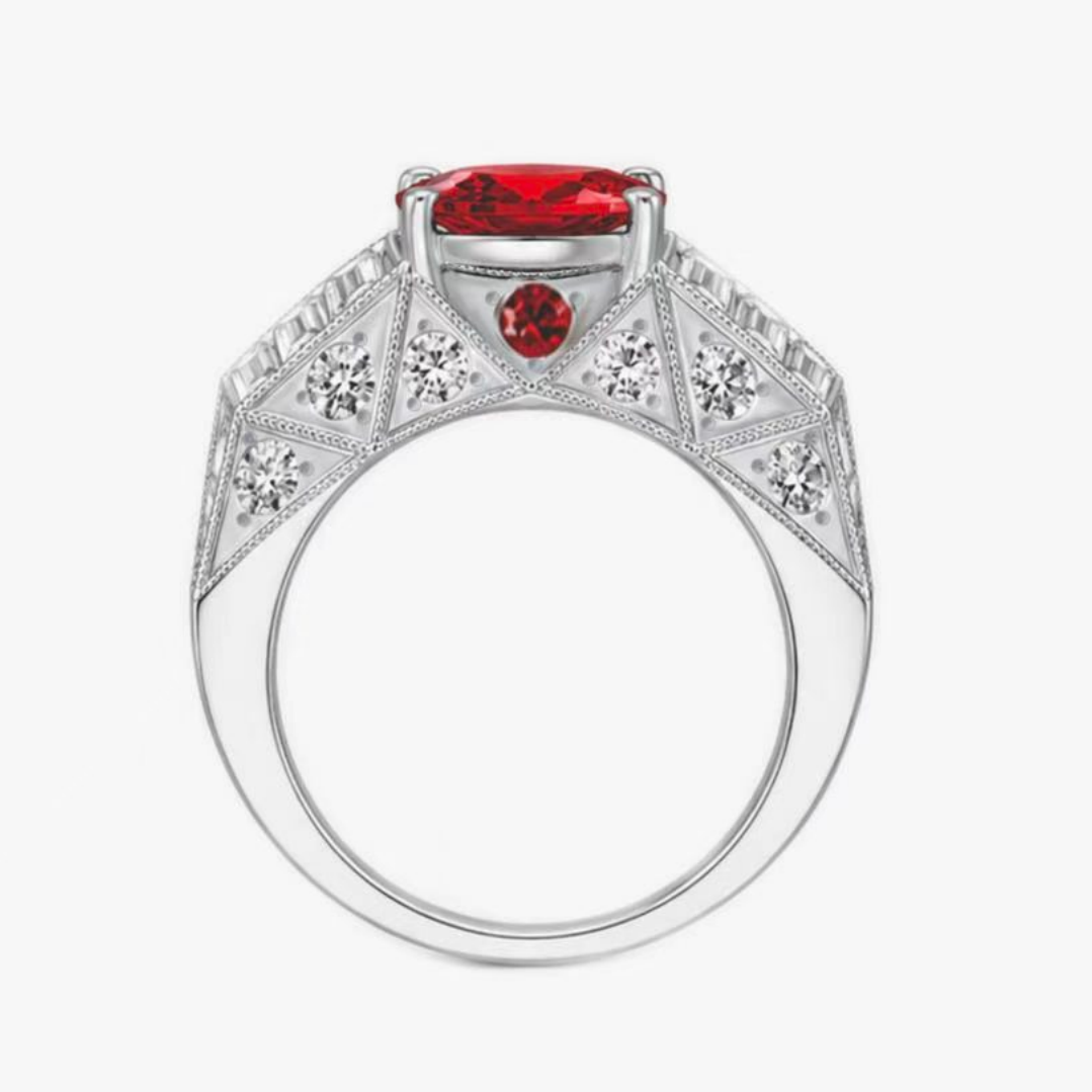 Original Design - 2ct Oval Cut Ruby sapphire Engagement Ring