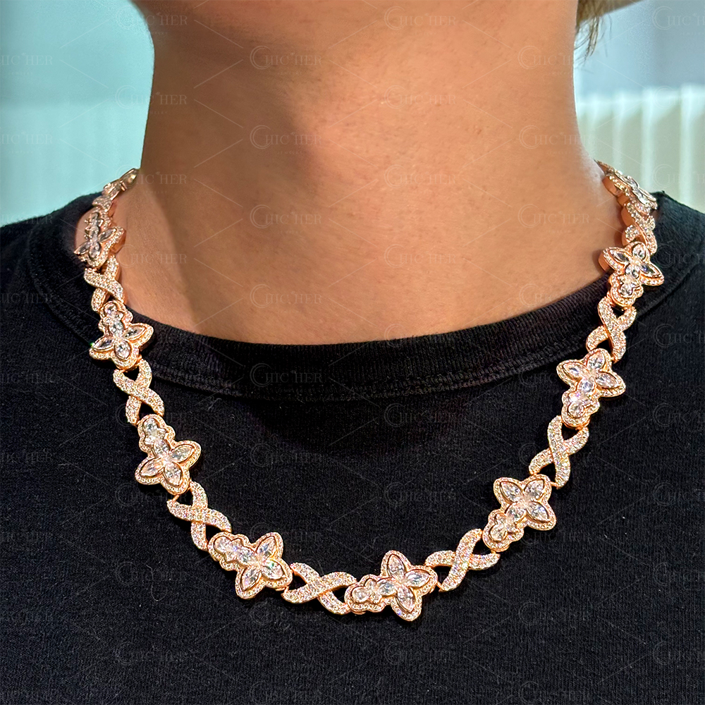 Lucky Clover Design Hip Hop Necklace for Men