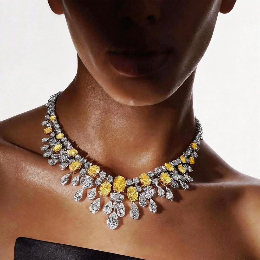 Multi-cut Yellow Sapphire Luxury Necklace