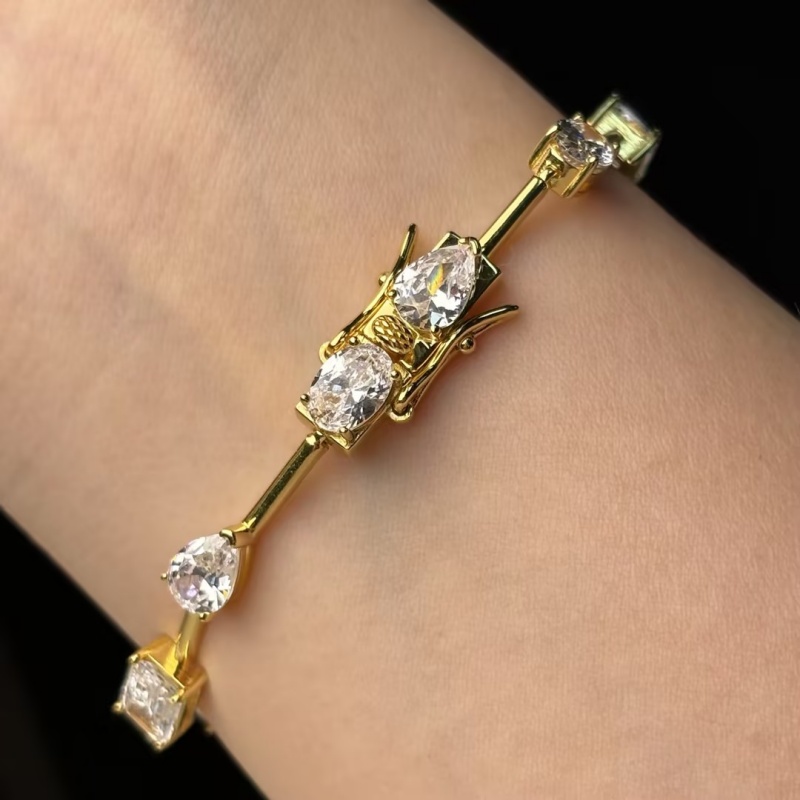Classic Multiple Cut White Sapphire Bracelet