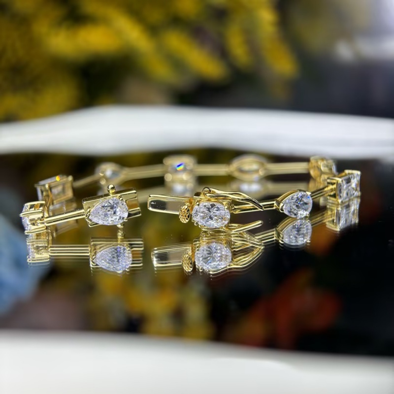 Classic Multiple Cut White Sapphire Bracelet
