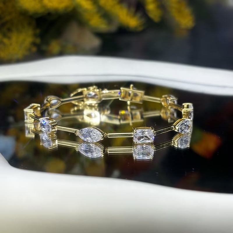 Classic Multiple Cut White Sapphire Bracelet