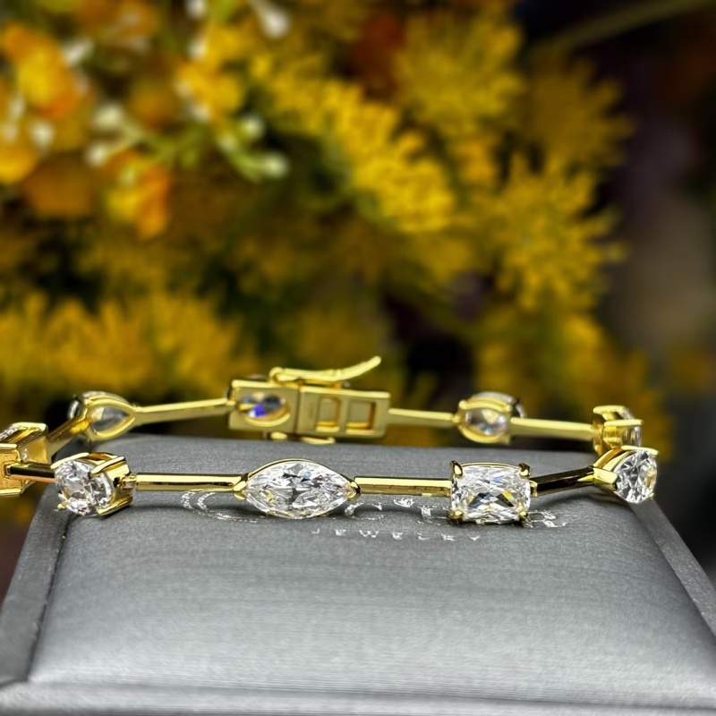 Classic Multiple Cut White Sapphire Bracelet