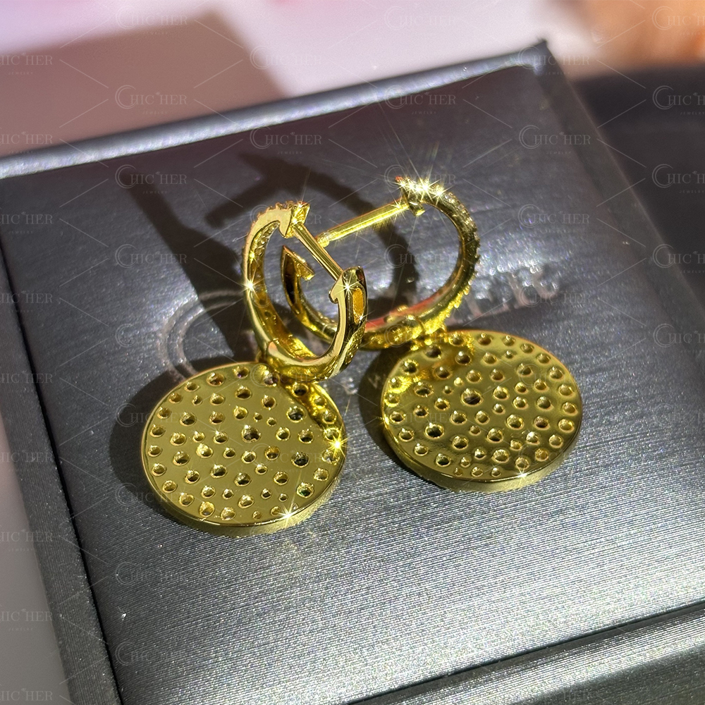 Scattered Rainbow Sapphire Dangle Earrings