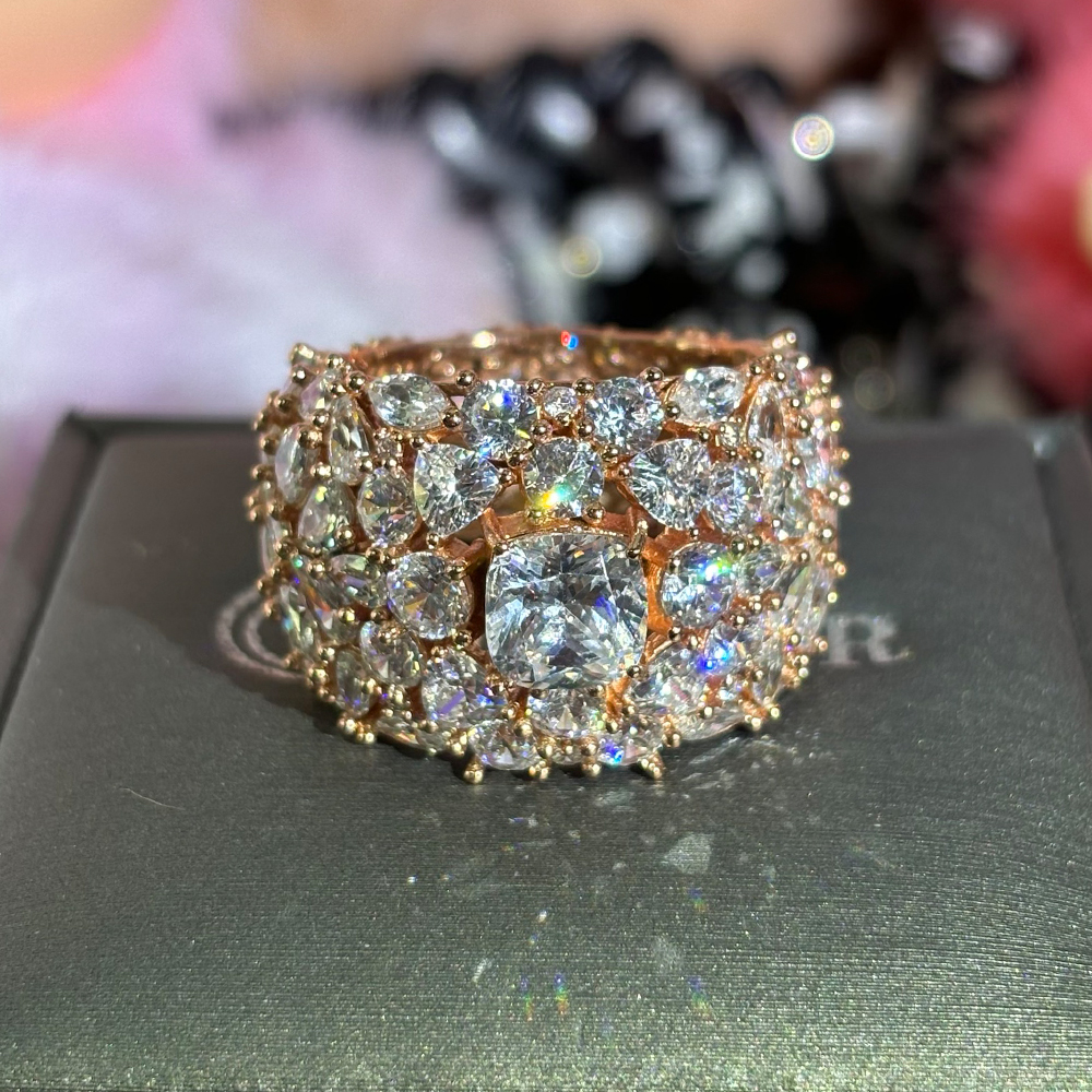 2ct Radiant Cut White Sapphire Men's Ring