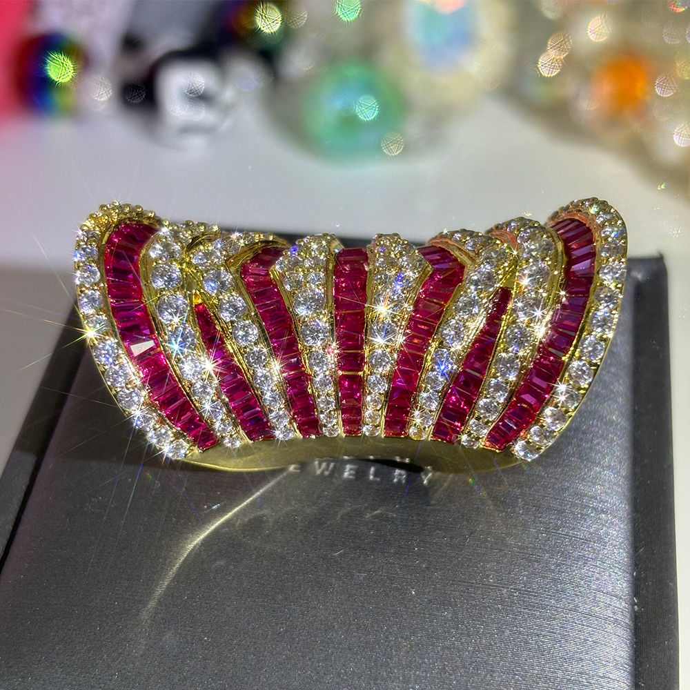 Magnificent 9.77ct Multi-cut Ruby Sapphire Cocktail Ring