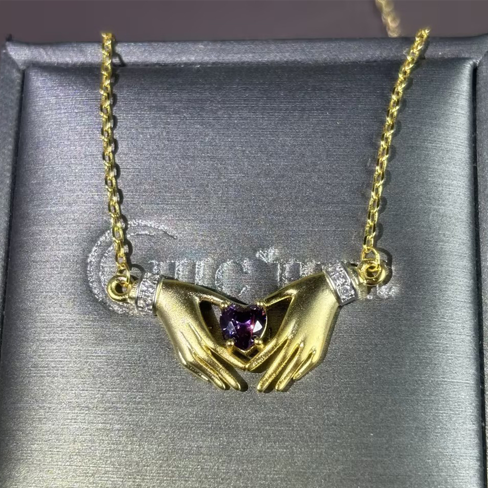 Lovely Hands Design Pendant Necklace