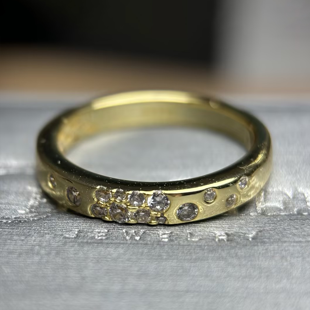 0.3ct Scattered White Sapphire Eternity Ring