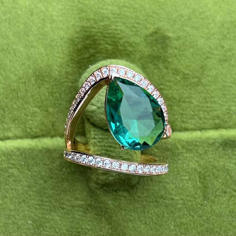 3ct Pear Cut Paraiba Tourmaline Ring