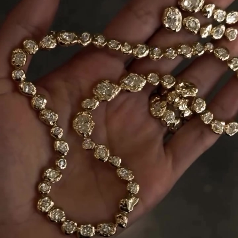 White Sapphire Multi-Cut Necklace