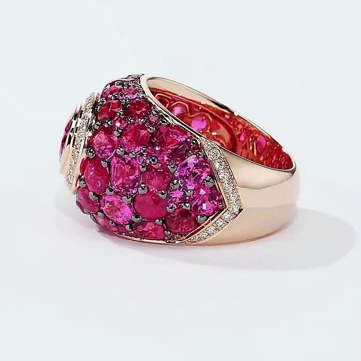 2ct Oval Cut Ruby Sapphire Cocktail Ring